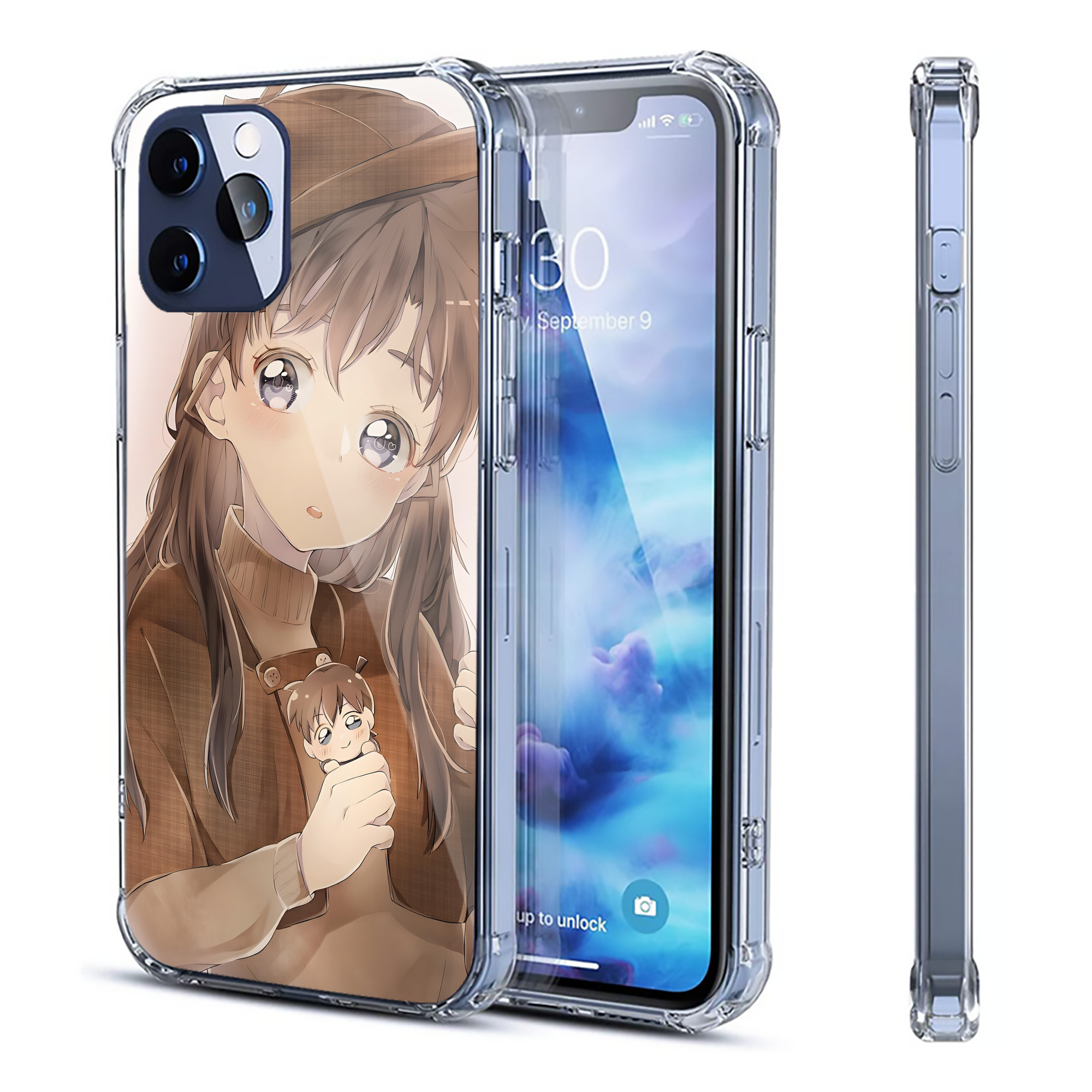 （画像用） 名探偵コナン Detective Conan 【iPhone 12シリーズ対応】透明スマホケース（クリアソフトケース）